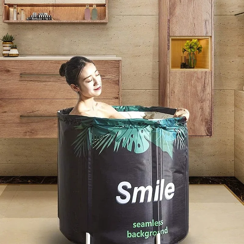 

Household Foldable Bathtub Portable Soaking Bathtub Shower Room Environmental Protection Bathtub Thickening Heat Inflatable Tub