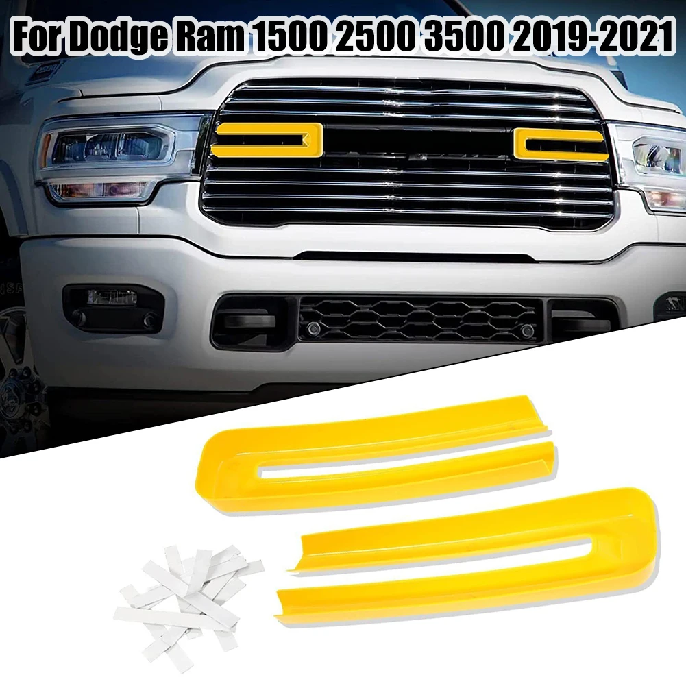 

Вставки для переднего гриля автомобиля 2 шт., Набор накладок для Dodge Ram 1500 2500 3500 2019-2021, вставки для гриля, крышка, аксессуары для отделки
