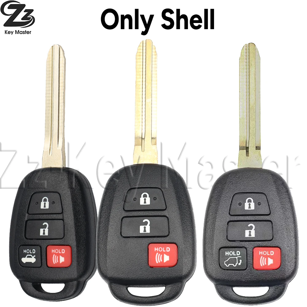 Фото Корпус для автомобильного ключа Zz Remote для Toyota Camry Prius 2012-2017, Corolla RAV4, TOY43, 2/3/4 кнопки №1