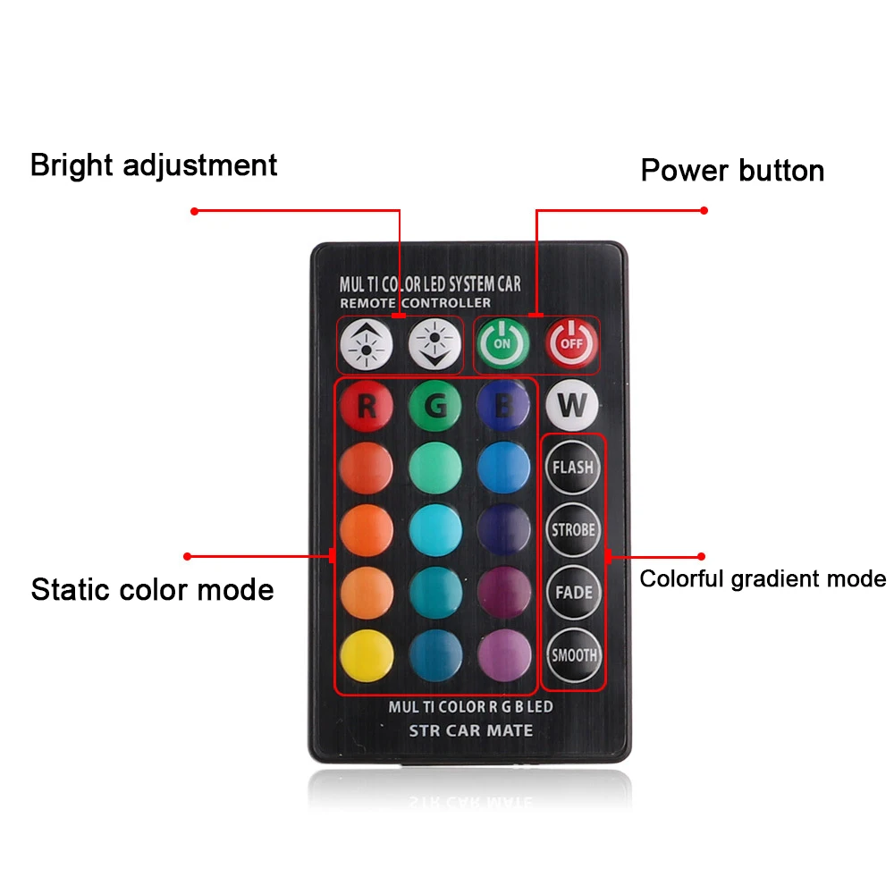 Автомобильные светодиодные лампы Asfour T10 Led W5W 194 красный синий желтый RGB с