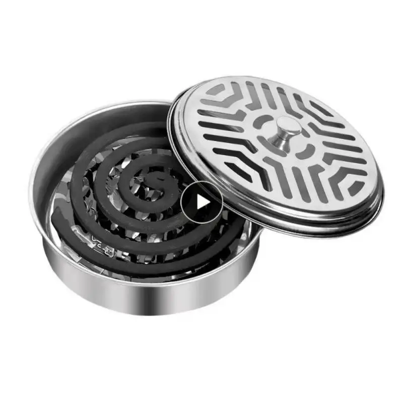 

Mosquito Coil Stainless Steel Mosquito Control Mosquito Incense Tray Household Ashtray Mosquito-repellent Incense Non-slip Mat