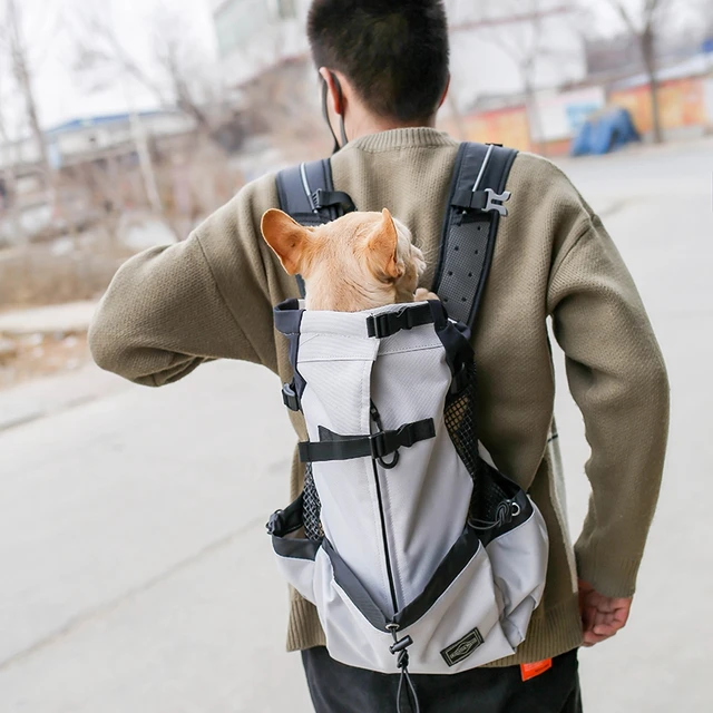 Outdoor Travel Puppy Medium Dog Backpack for Small Dogs Breathable Walking French Bulldog Carrier Bags Accessories Pet Supplies 2