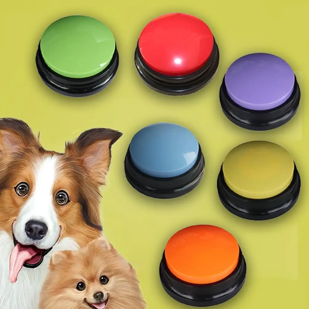 

Recordable Talking Easy Carry Voice Recording Sound Button For Kids Pet Dog Interactive Toy Answering Buttons Party Noise M