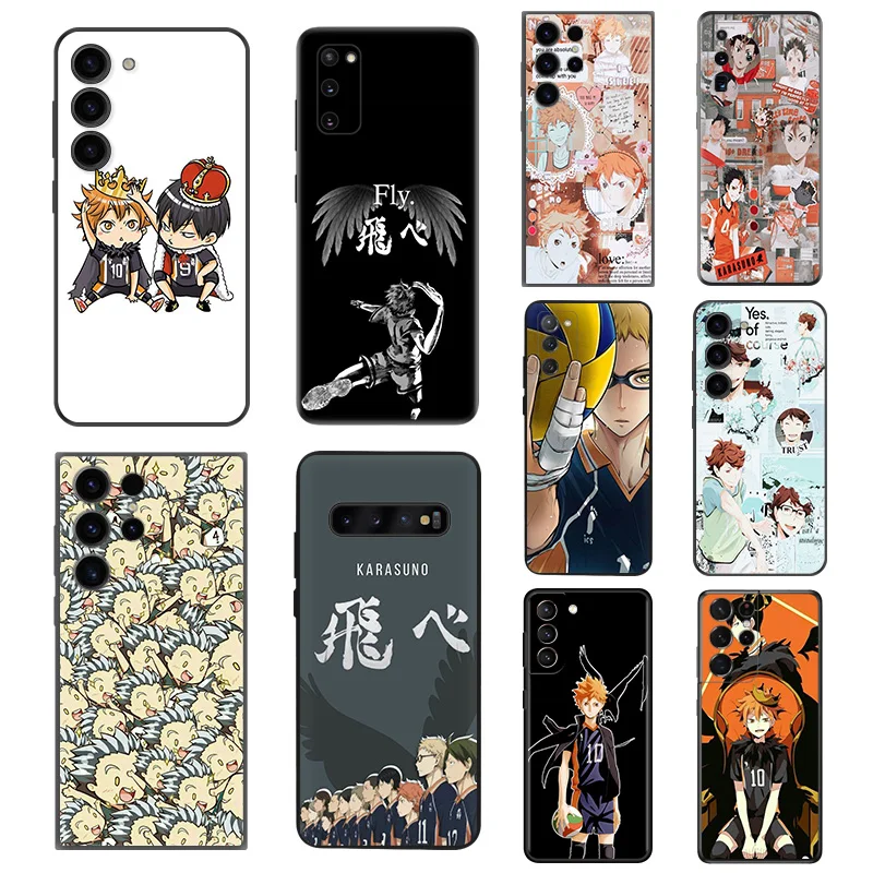 Черные силиконовые чехлы для телефонов Аниме Haikyuu Kei Tsukishima для Samsung Galaxy S23 Ultra 5G S22 S21 S20 FE Plus Note 20 10 9 8 S10 E