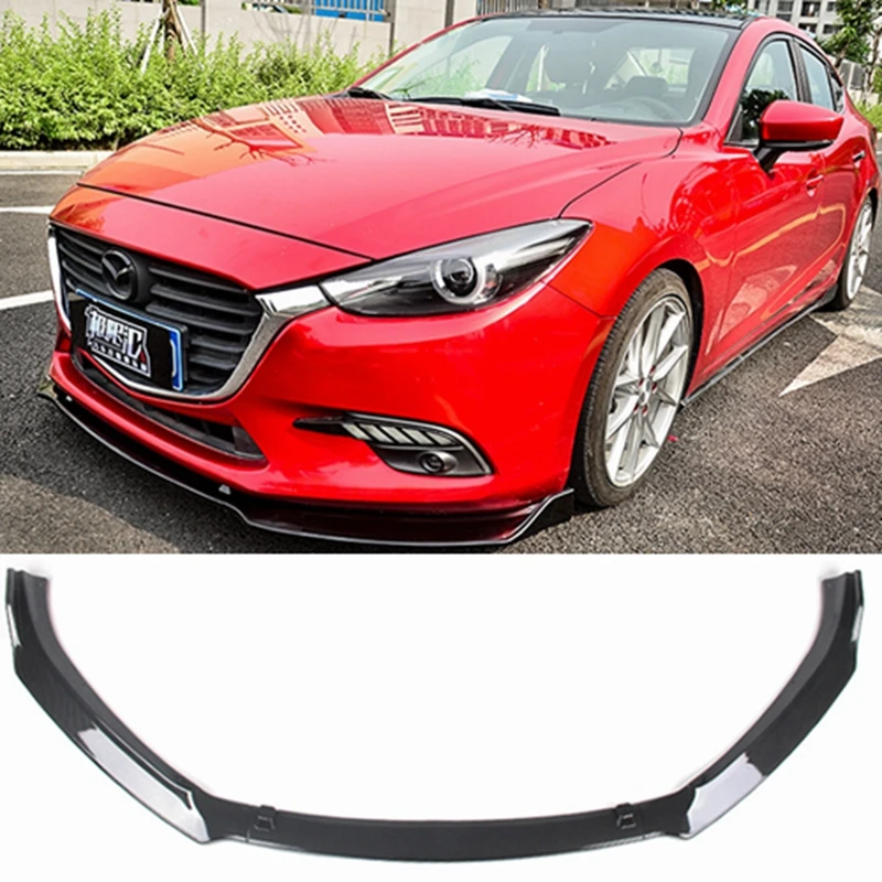 Передняя губа для Mazda 3 Axela Sedan 2014 внешний вид АБС-пластик трехсекционный передний