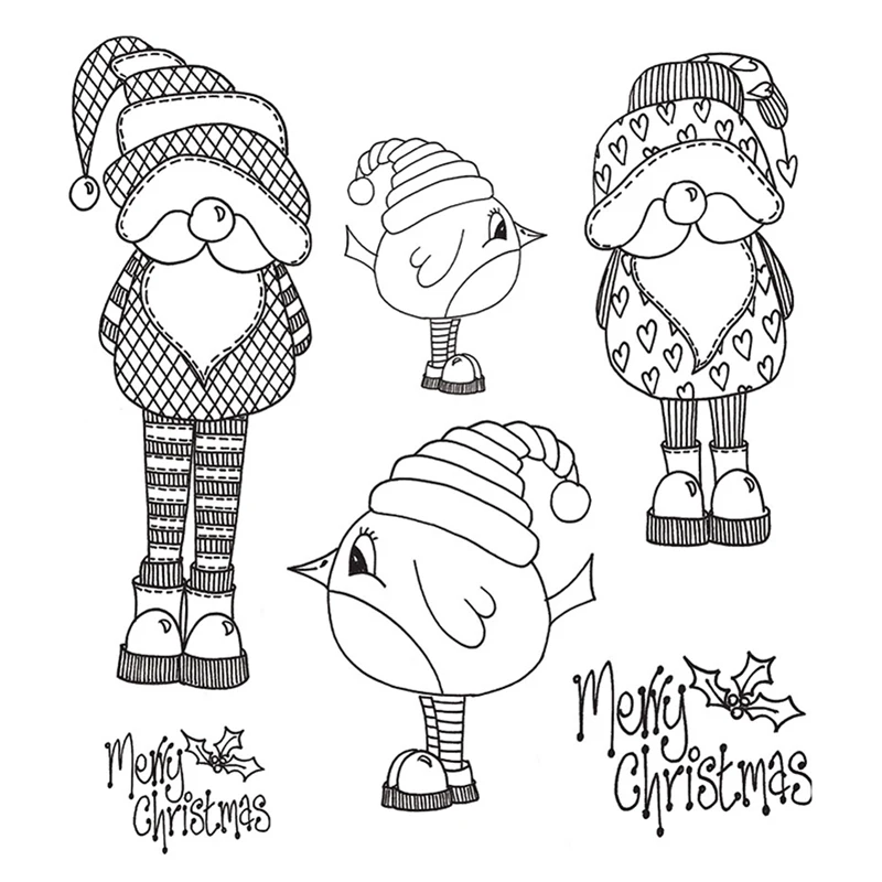 

Просто Робин вдоль прозрачного штампа рождественские робы гномы прозрачные штампы для детской рукоделия Новинка 2022 30