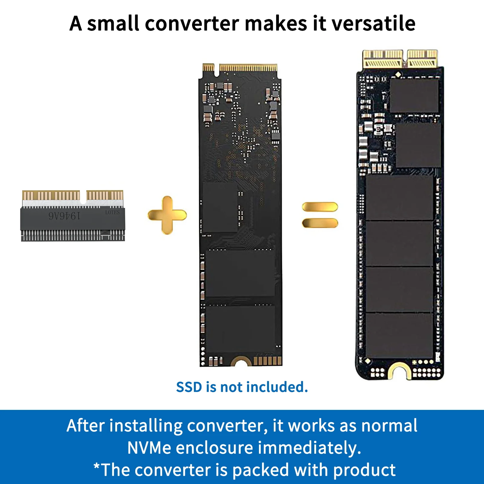 Фото Корпус для SSD ACASIS USB C 3,2, подходит для M.2 Nvme SSD 12 + 16 PIN для Apple Mac/iMac/MacBook Pro/Air 2013 до 2017, портативный чехол для хранения №5