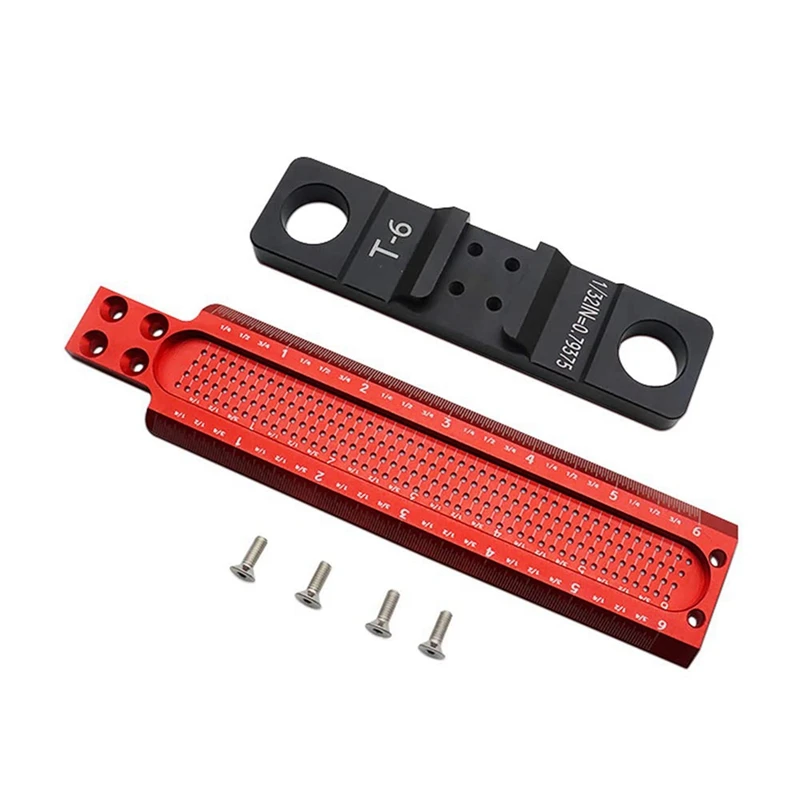 

Precision Marking T Ruler Imperial T Square Woodworking 6 Inch 1/32 Inch Increments Hole Positioning Scribing Ruler