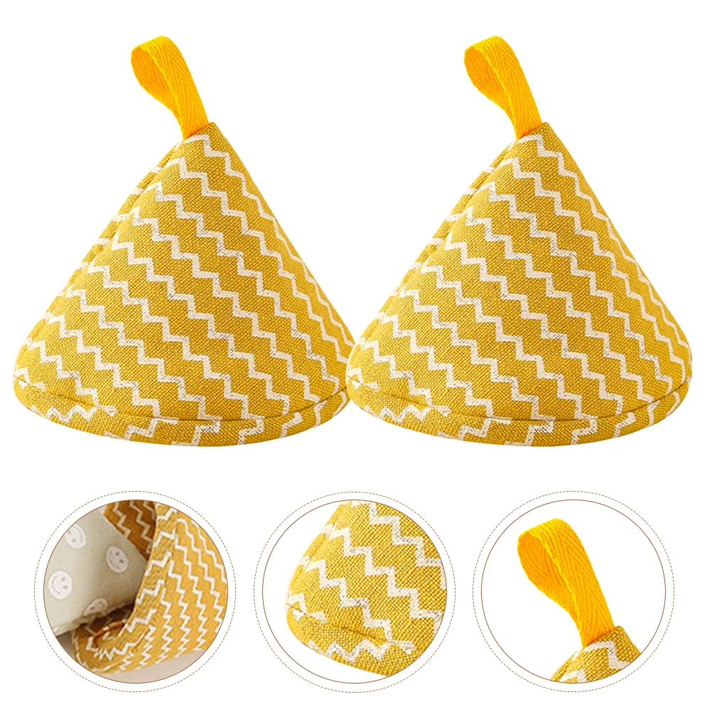 

Pot Lid Cover Knob Gloves Covers Sleeves Triangular Anti Scald Pan Handle
