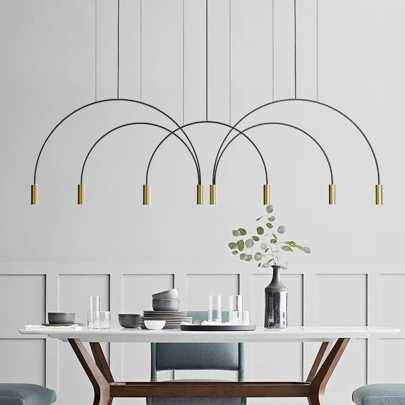 Nordic Brief Dinning Room Chandelier Lighting Modern Designer Office  Chandelier Light Vintage Spot Hanging Lights /LED Lamp