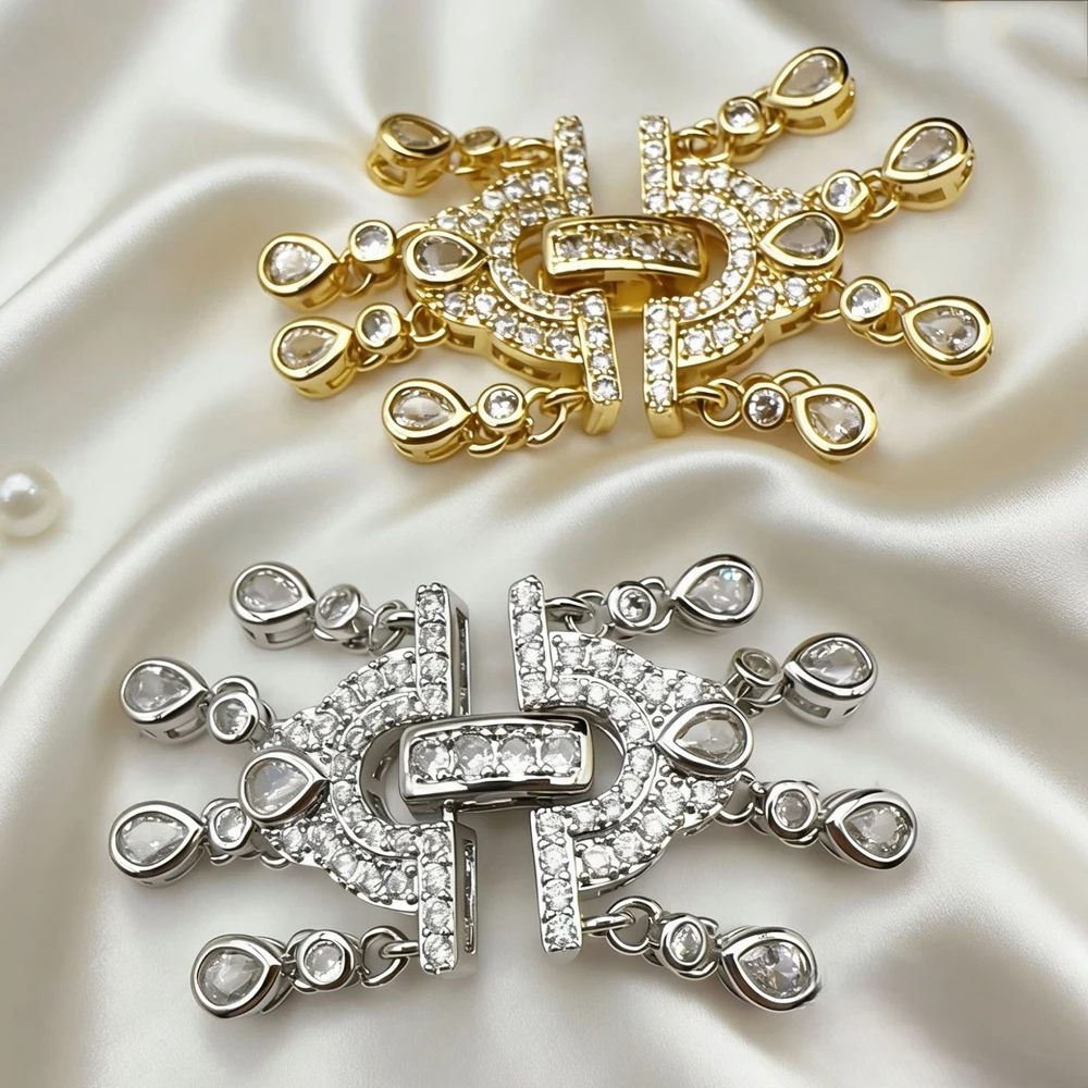 Фото Застежки-коннекторы Juya с позолотой 18K, многослойные, для рукоделия, изготовления ювелирных изделий из бисера и жемчуга