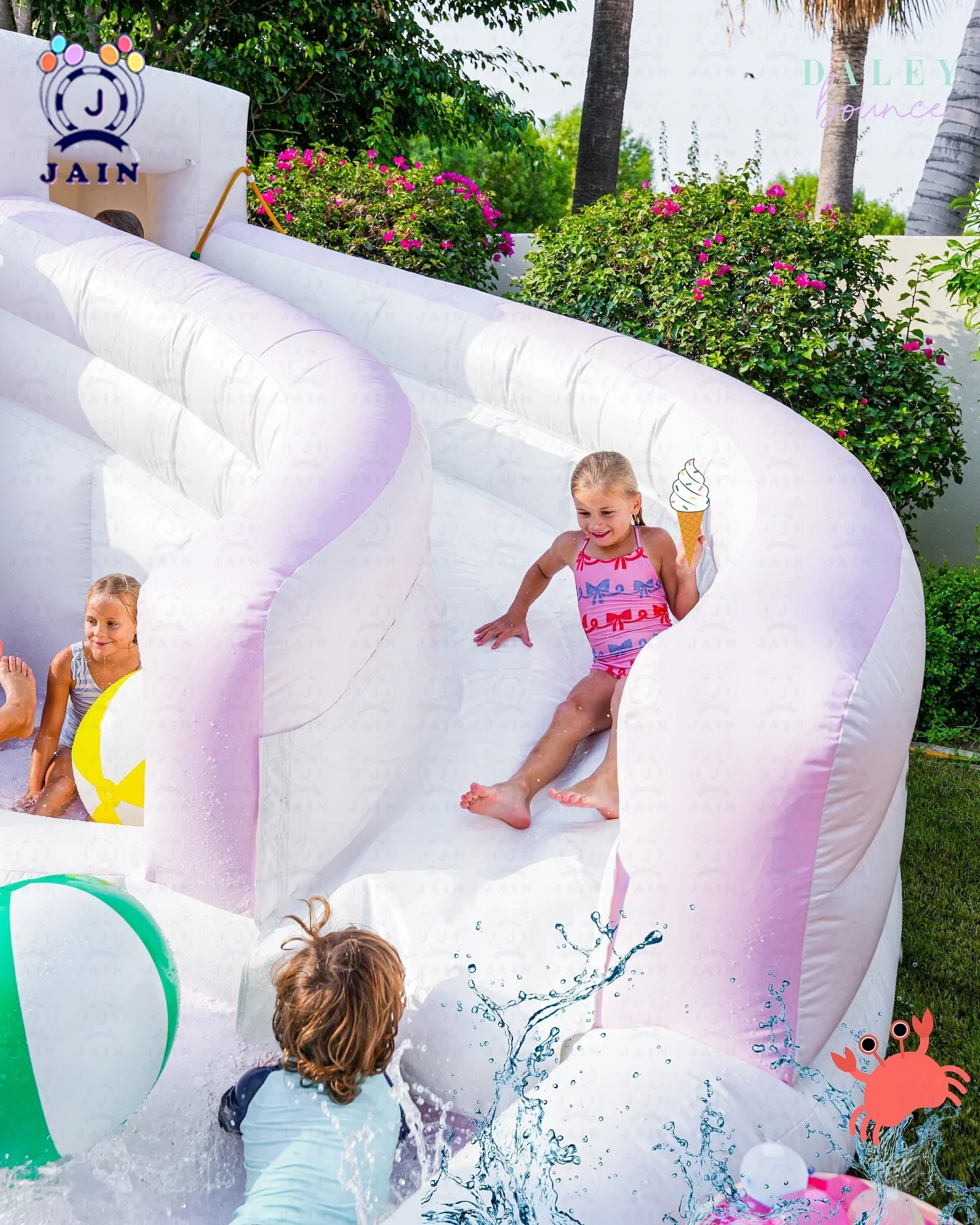 Надувной замок-батут надувная мягкая игровая площадка уличный брызговик с