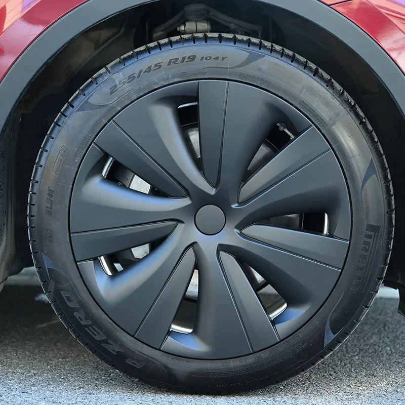 Фото 4 шт., 19-дюймовая крышка ступицы для Tesla Model Y, сменная крышка ступицы колеса, правая и левая крышка, полная крышка обода, аксессуары 2024 №4