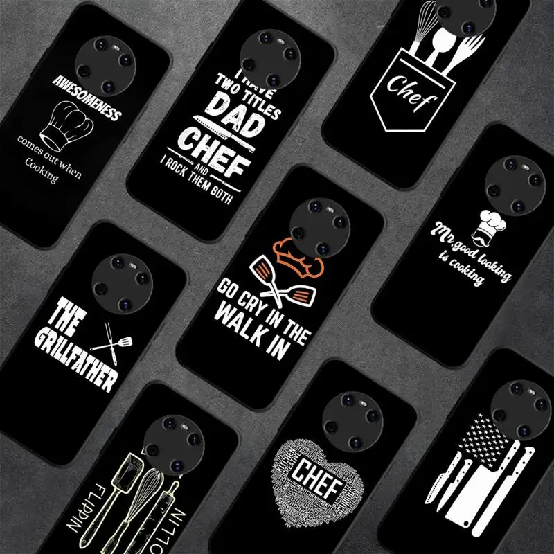 

Baking Cooking Utensils Chef Phone Case For Huawei Y9 6 7 5 Prime Enjoy 7s 7 8 plus 7a 9e 9plus 8E Lite Psmart Shell