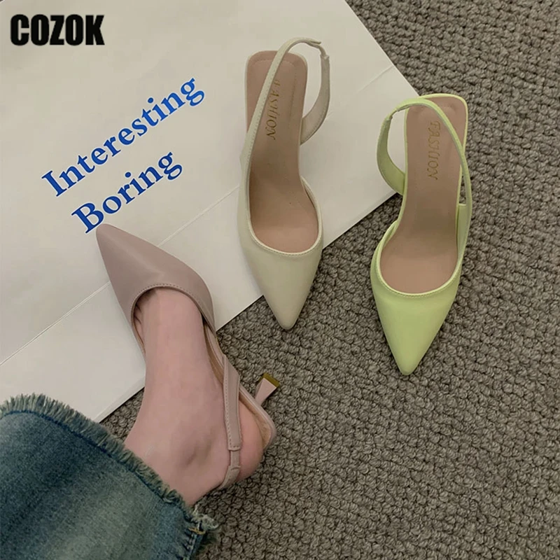 

Босоножки женские с острым носком, на эластичной резинке