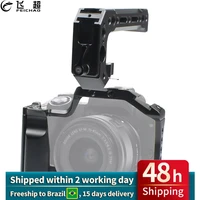 m50 camera cage rig new top handle grip aluminum alloy for canon eos m50 m5 dslr cold shoe mount video vlog film stabilizer