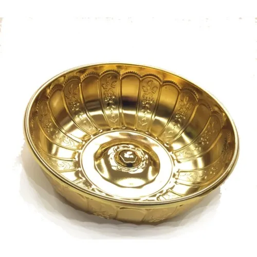 

Bursa Textile Authentic Ottoman Tas Motif Bath Bowl Yellow