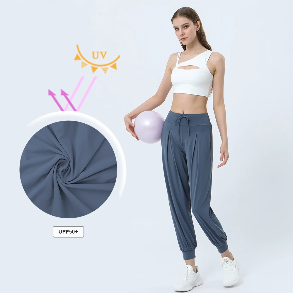 Cool Feeling Sport Pants UPF50+ Exercise Running Women Yoga Pilates Leggings Elastic Soft Summer Gym Fitness Jogging Haren Pants