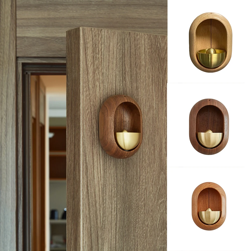 

MINI Wooden Front Door Windchime Simple Magnetic Doorbell Wall Mounted Windchime Hanging Ornament Household Decoration New
