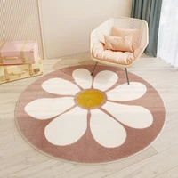 imitation cashmere cartoon round floor mat living room absorbent non slip coffee table carpet bedroom bedside mat