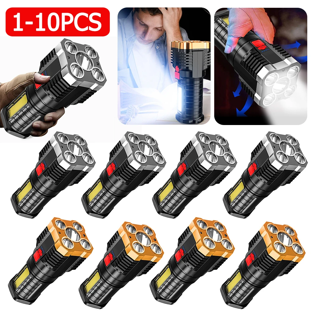 

При заказе 1-10 штук Led High Мощность Супер яркая вспышка светильник COB бортовой светильник на открытом воздухе Портативный домашний USB Перезаря...