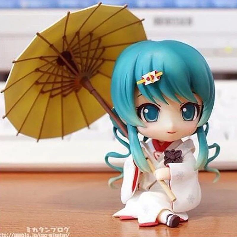 

Аниме Hatsune Miku экшн-фигурка 303 белое кимоно Коллекционная модель игрушка милая кукла в подарок