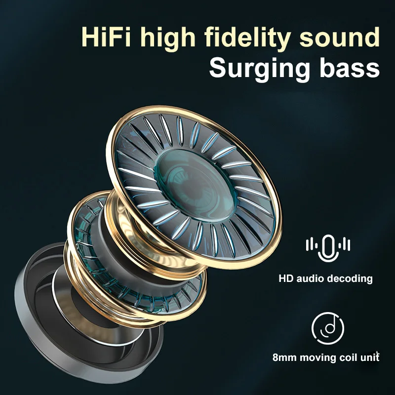 Новинка миниатюрные наушники-вкладыши с шумоподавлением 9D Bluetooth-наушники TWS 3D