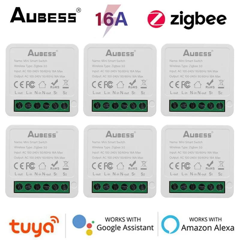 

Smart Zigbee mini Switch 2-way Control Switch 16A Tuya Smart Life Control Smart Breaker Work With Alexa Google Home Yandex