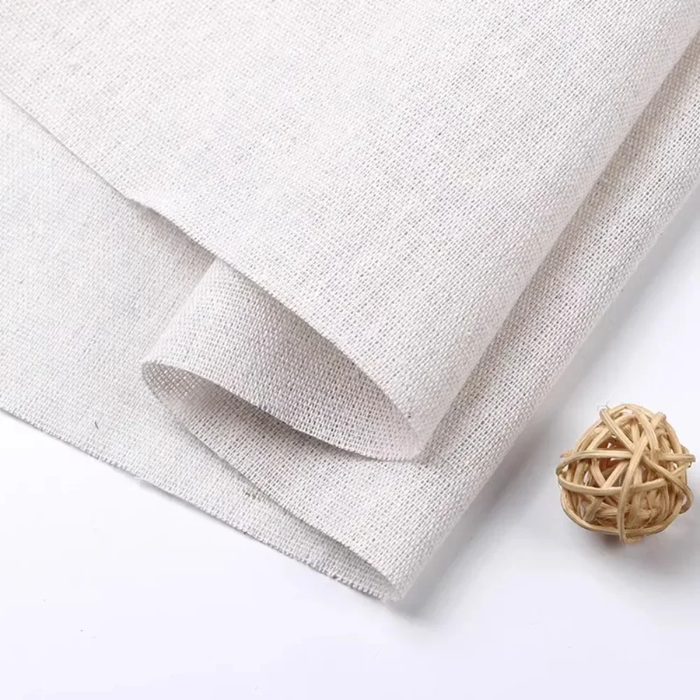 

50 * 150cm Cotton Linen Fabric Burlap Dustproof Tablecloth Curtain DIY Crafts Sewing Clothing By Half Meter White Beige Yellow