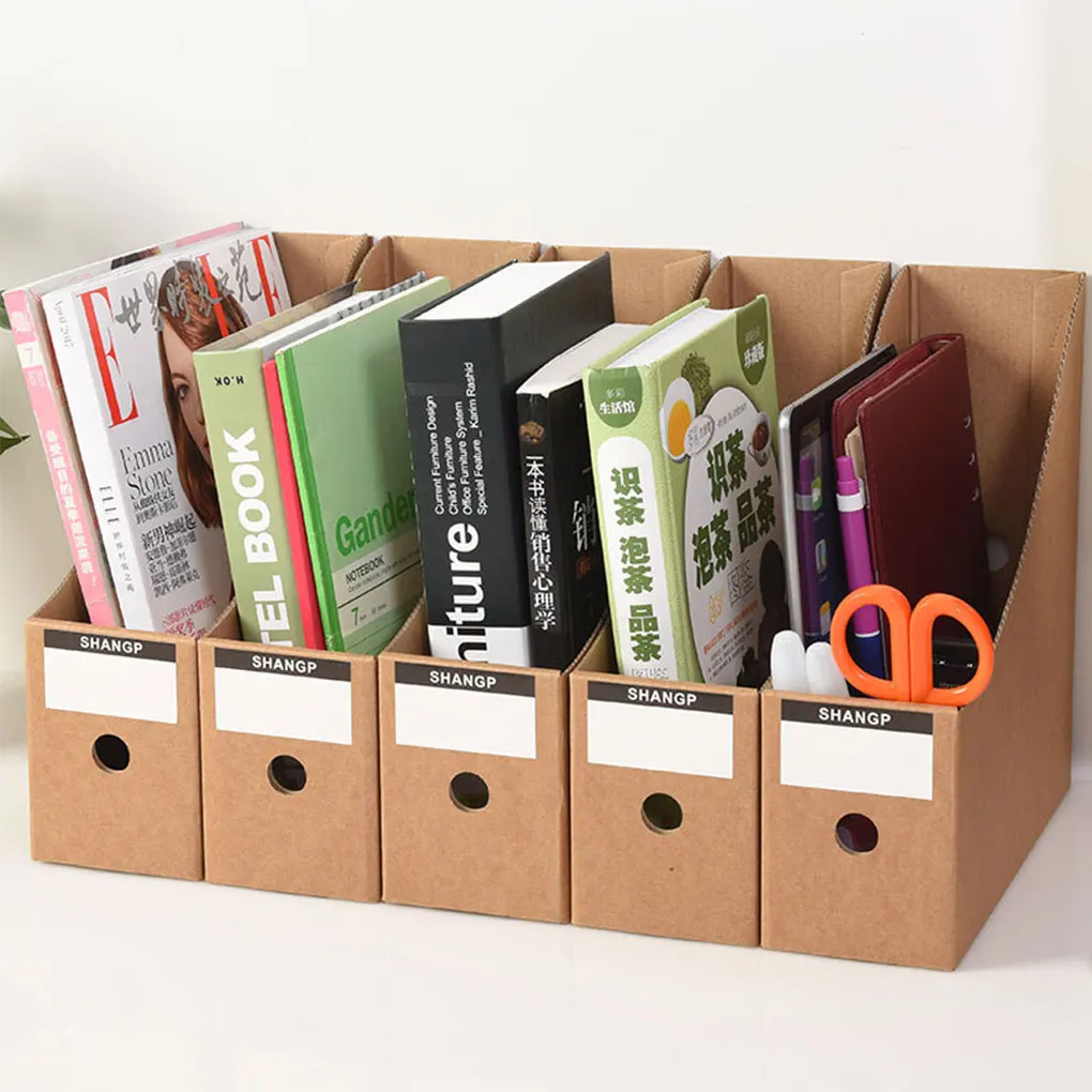 

5 Pieces Document Storage Box Books Holder Pencils Organizer