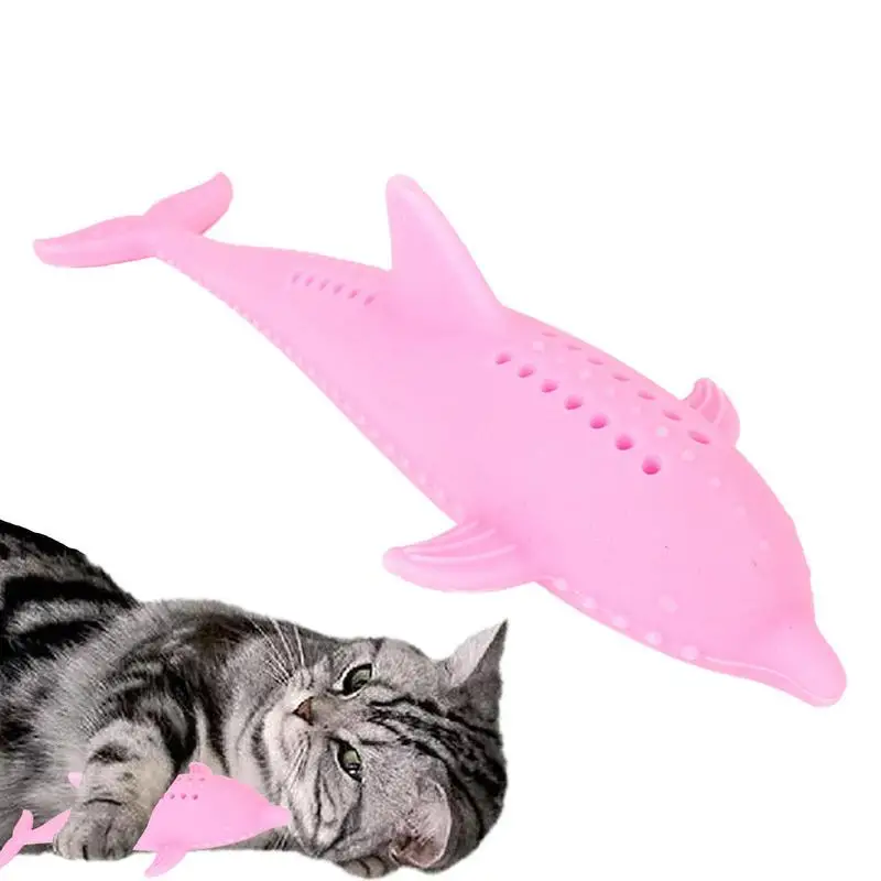 

Cat Chew Toy Kitten Teething Toys Fish Shape Rubber Cat Nip Toys Pet Toys For Indoor Cats Promotes Kitten Exercise