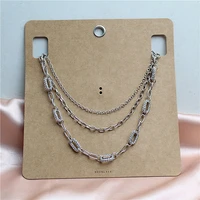 new combination set necklace simple chain atmosphere daily personality men and women clavicle chain