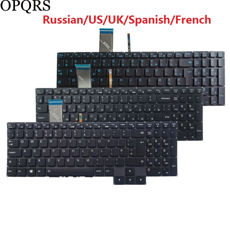 

NEW Russian/US/UK/french/Spanish Laptop Keyboard For Lenovo Legion 5-17IMH05H 17IMH05 17ARH05H R7000 Y7000 Y9000 2020 backlight