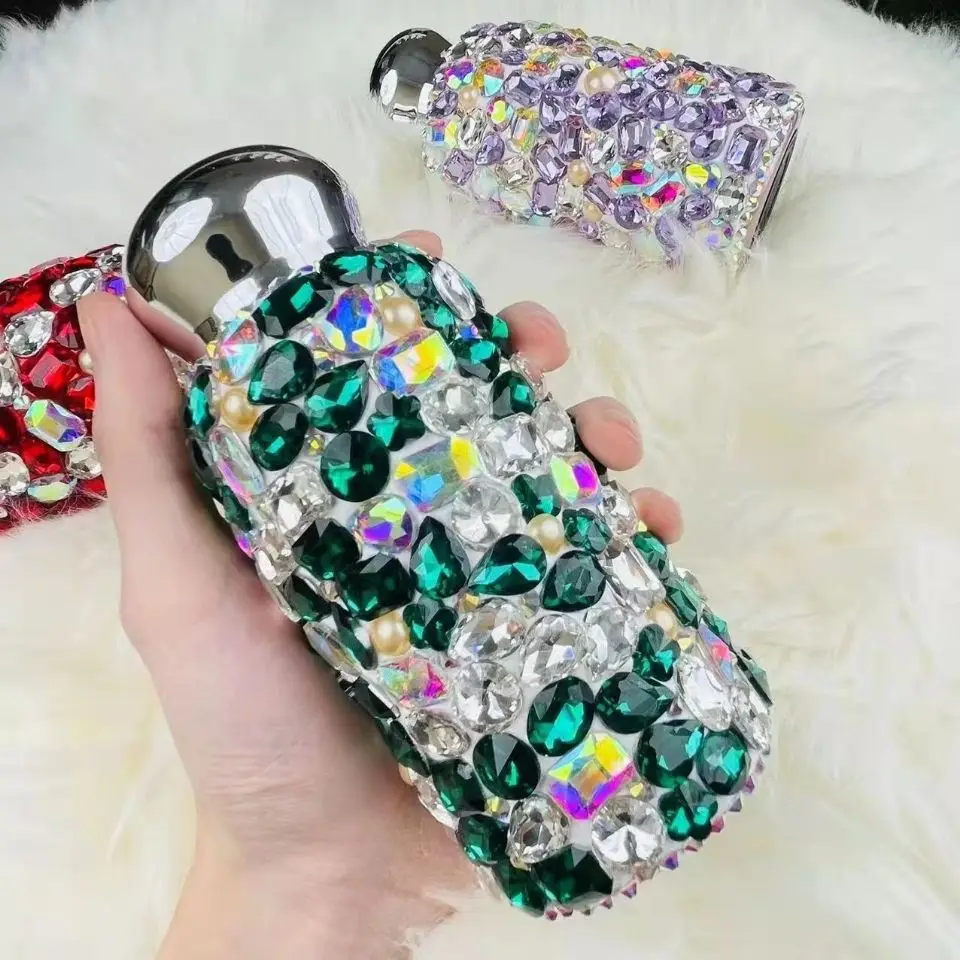 

Crystal water bottle Diamond-encrusted water cup ladies thermos cup 304 high-value gift water bottles free shipping items