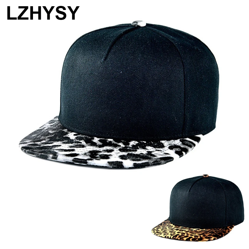 

LZHYSY Leopard Baseball Caps for Women Autumn Hip Hop Hats Cool Flat Bill Adjustable Men Cap Spring Unisex Gorras Snapback Hat
