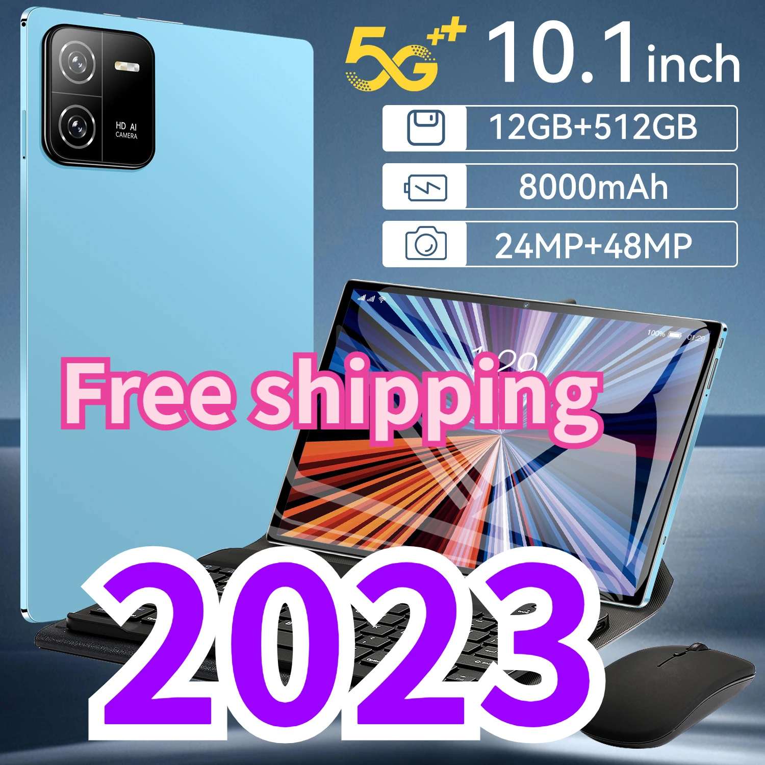 

2023 Global Version New Pad6Pro Tablet Android13 12Inch 12GB 512GB 5G Dual SIM Phone Call GPS Bluetooth WiFi Google Tablet PC