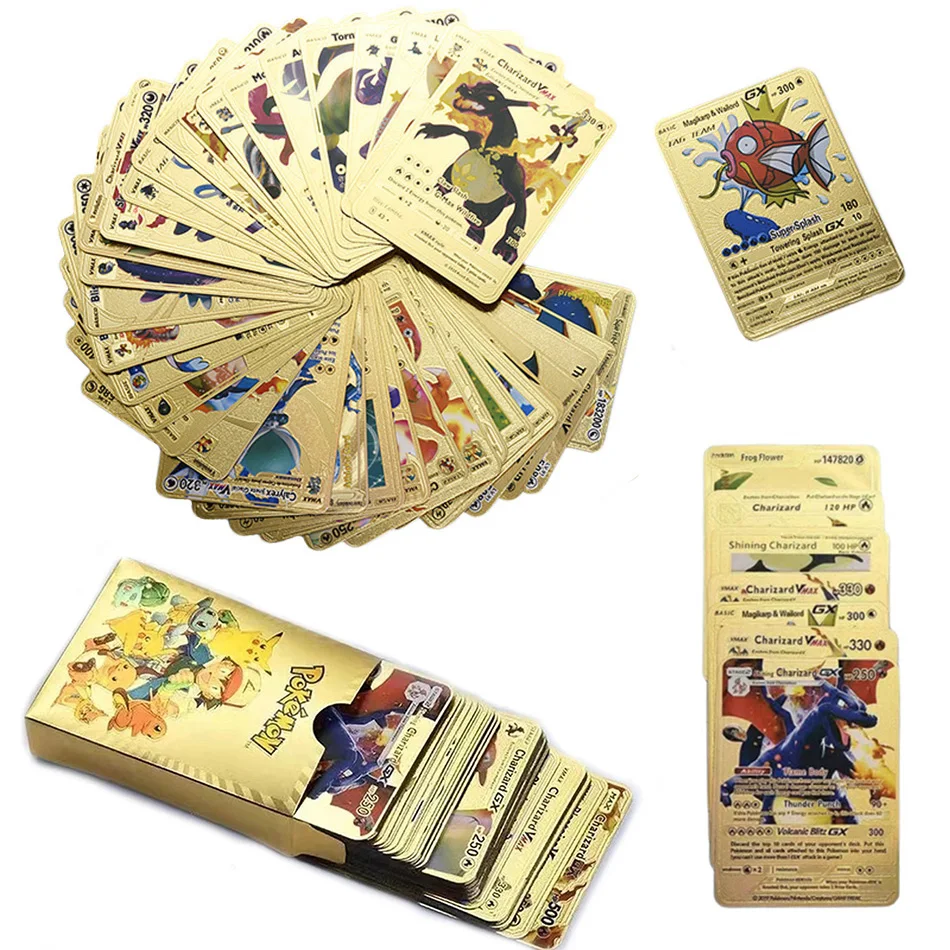 

27-54 шт., голографические игральные карты «Pokemon»