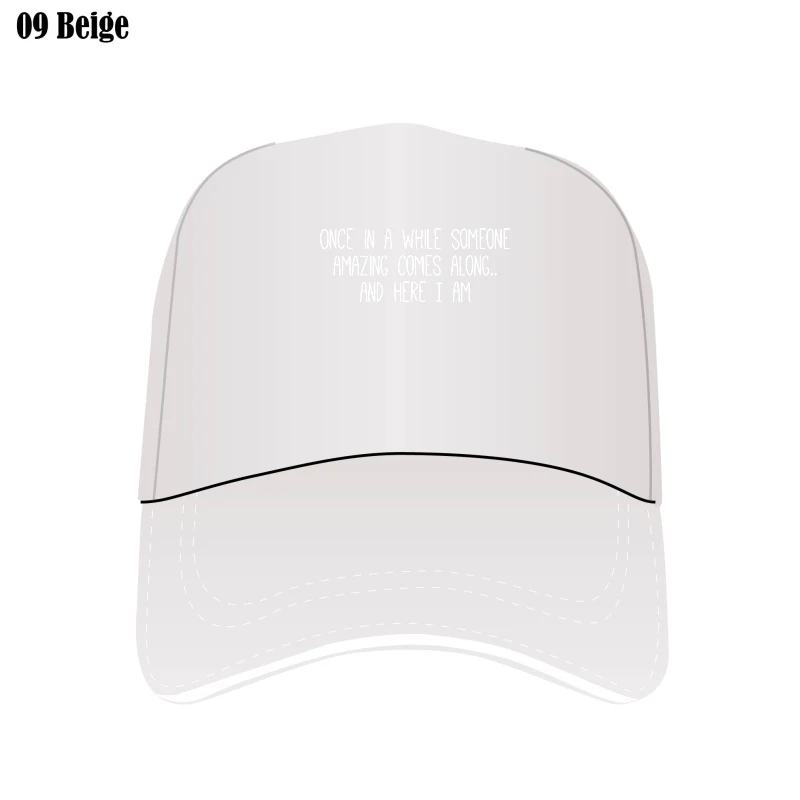 

Once In A While Someone Amazing Comes Along Letter Print Women Custom Hat Mesh Outdoor Flat Brim Women Bill Hats Ladies Cap