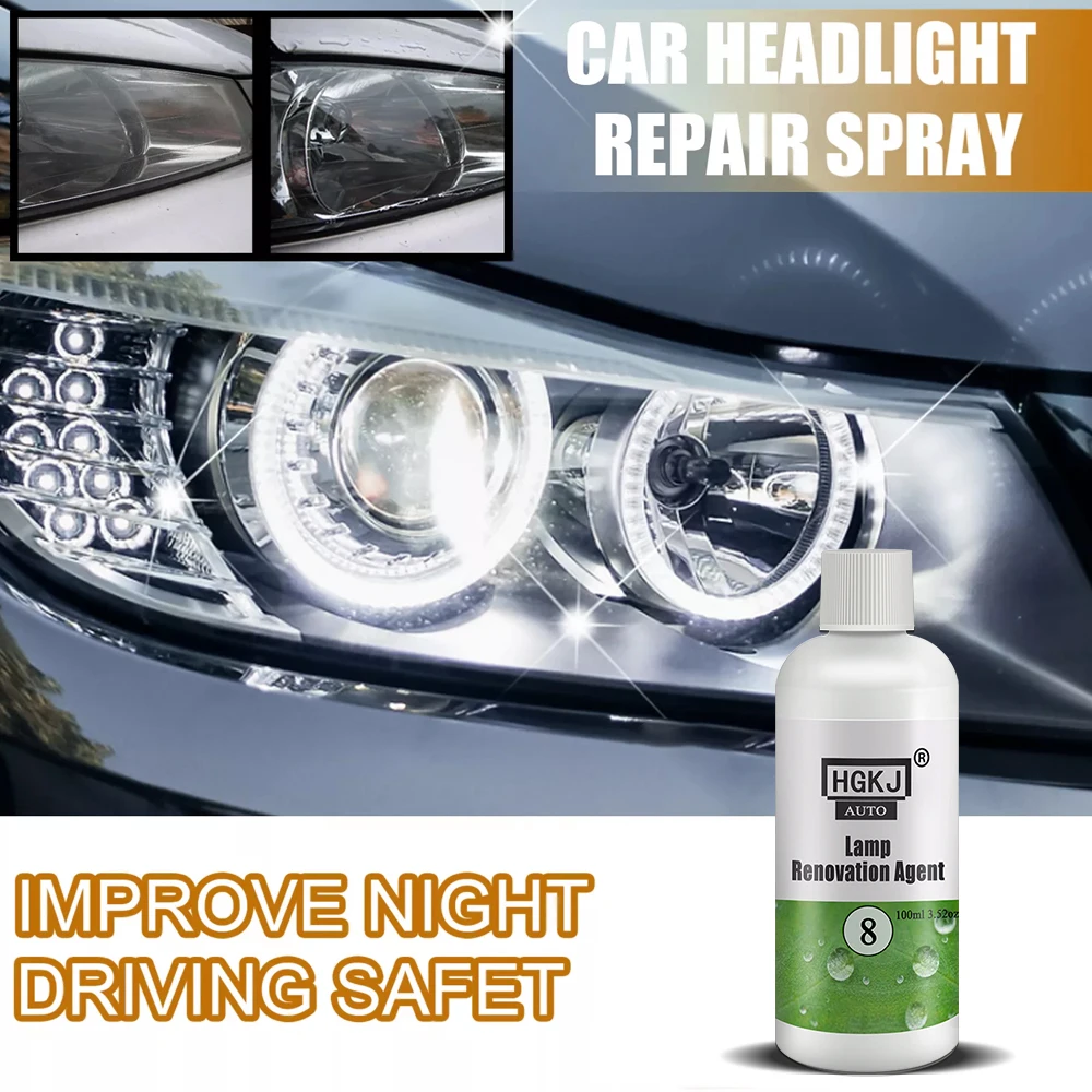 HGKJ Car Headlight Polishing Repair Kit Clean Retreading Agent headlight restorer Polishing Anti-scratch Liquid Car Chemicals