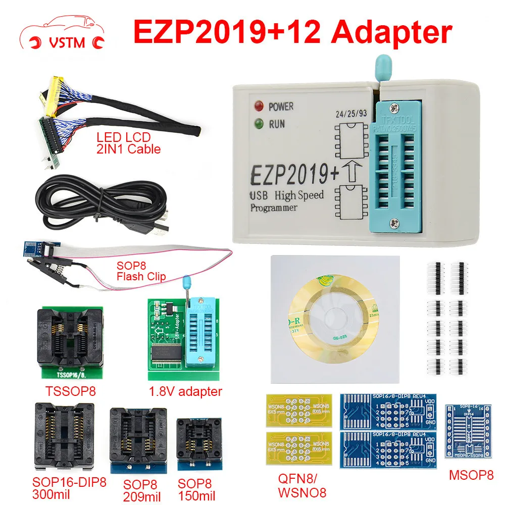 EZP2019 поддерживает WIN7 и 8 64bit Новый высокоскоростной USB SPI программатор 24 25 93 EEPROM Flash
