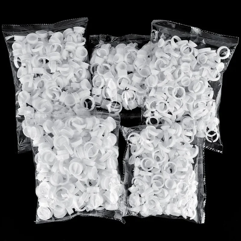 100 S/M/L одноразовые чернильные кольца для татуировки с/без разделителей с