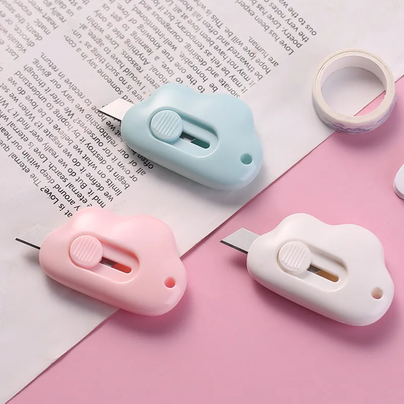 

Girl Heart Cute Cloud Mini Portable Small Student Utility Knife Express Out of the Box Office Cutting Paper Mini Utility Knife