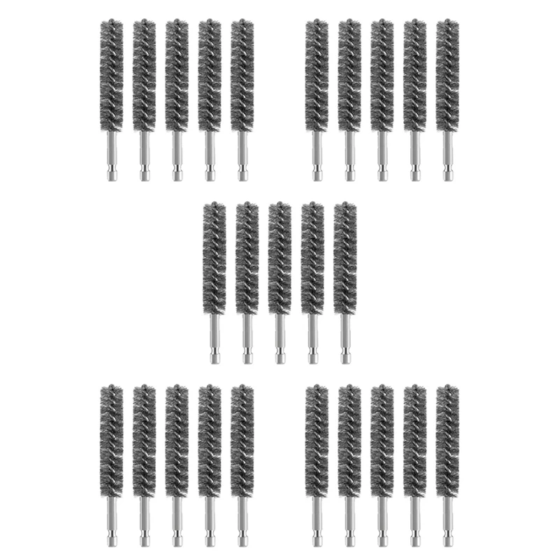 

JHD-25X Stainless Steel Bore Brush Wire Brush For Power Drill Cleaning Wire Brush Stainless Steel With Hex Shank Handle