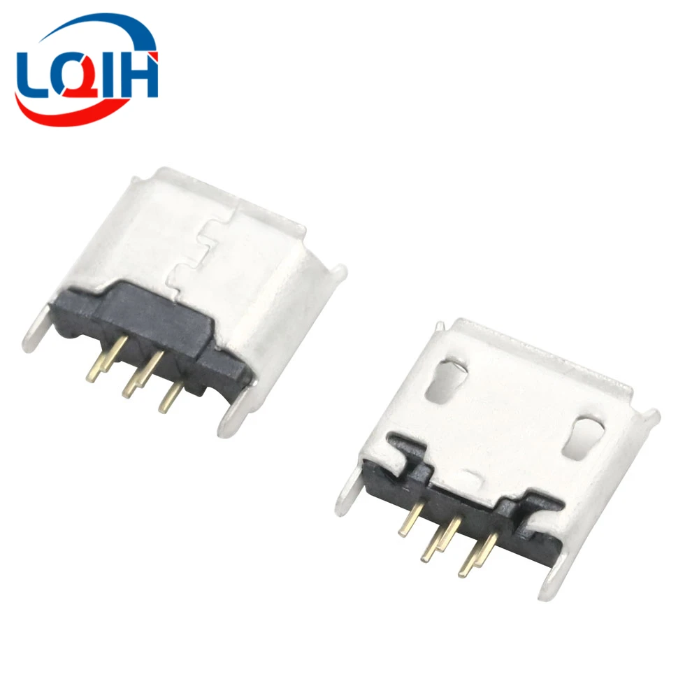 Фото 10 шт. Micro USB 2 5-контактный разъем, гнездо DIP SMD для телефонов, планшетов, колонок и т. Д., зарядный порт, разъем питания v8, штепсельная вилка №4