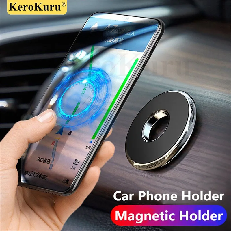 

Magnetic Car Phone Holder Stand For iPhone 12 Xiaomi Redmi Huawei Samsung Magnet Mount Mobile Cell Phone Stand Cellphone Bracket