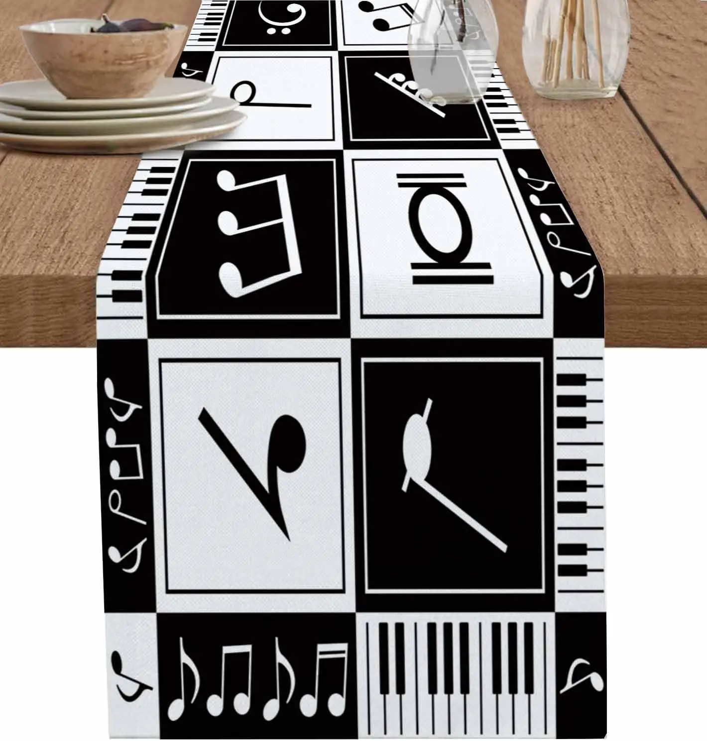 

Льняная скатерть-дорожка Music Note 150x33 см