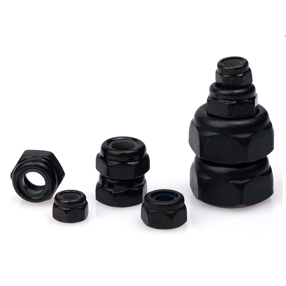 Самозакрепляющиеся гайки М2-М12 черные оцинкованные