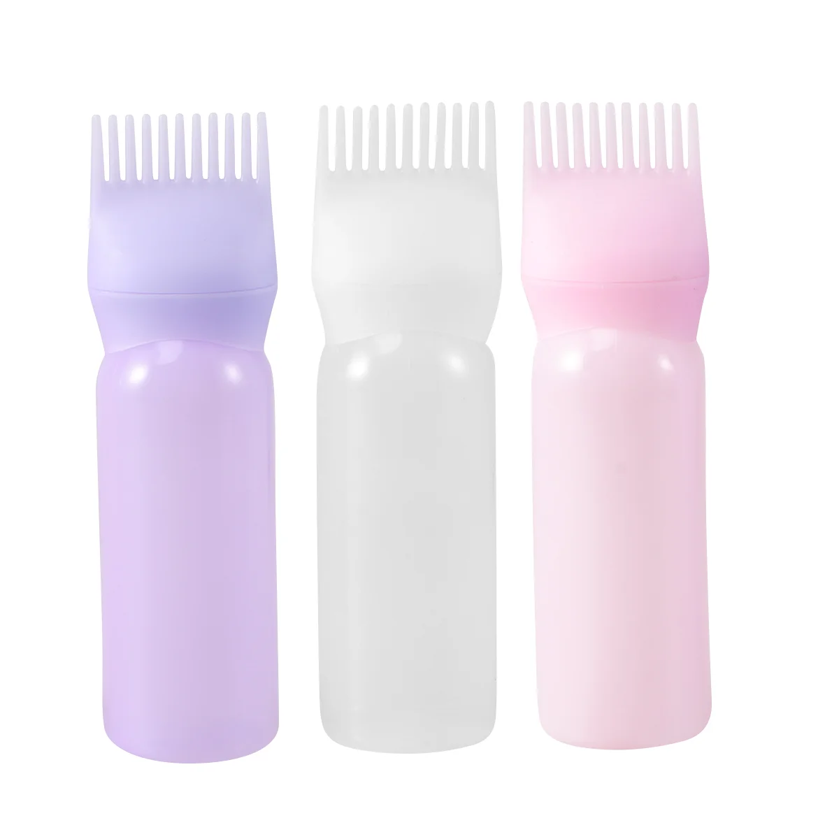

3pcs Hair Dye Bottle Hair Color Oiling Bottles Oil Bottle With Comb Hair Dye Bottle Applicator Comb Brush Dispensing Bottle