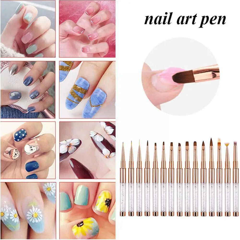 

Nail Art Liner Brush Carving UV Gel Polishing Grid Acrylic Pen Pen Line Painting Manicure Tools Lines Drawing Liner W2X0