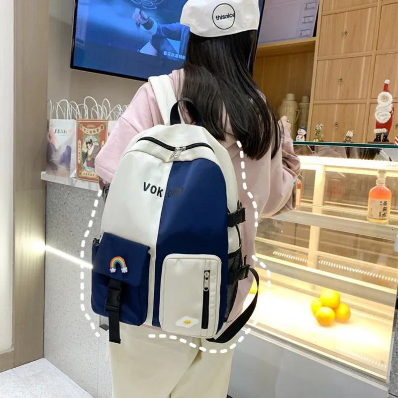 

Cute Women Backpack Nylon Female Harajuku Schoolbag Teenage Book Bag Lady Backpack Kawaii Fashion Girl Student Back Pack